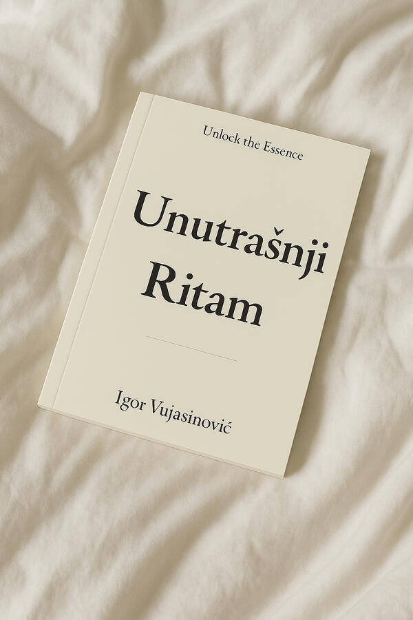 Unutrasnji ritam knjiga na svetloj tkanini